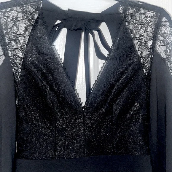 ALEXIS Gorgeous Black Bertine Romper with Lace Detail 🖤